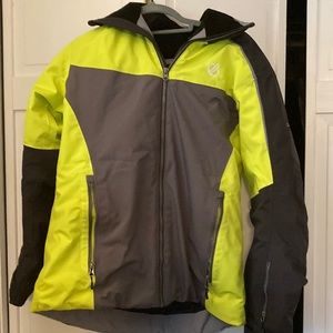 Dare2B Ski Jacket - Mens Small - Gray, Black and Neon Yellow/Green